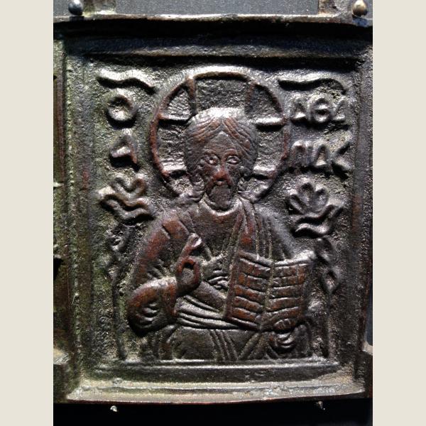 Ancient Byzantine Bronze Christ Centerpiece