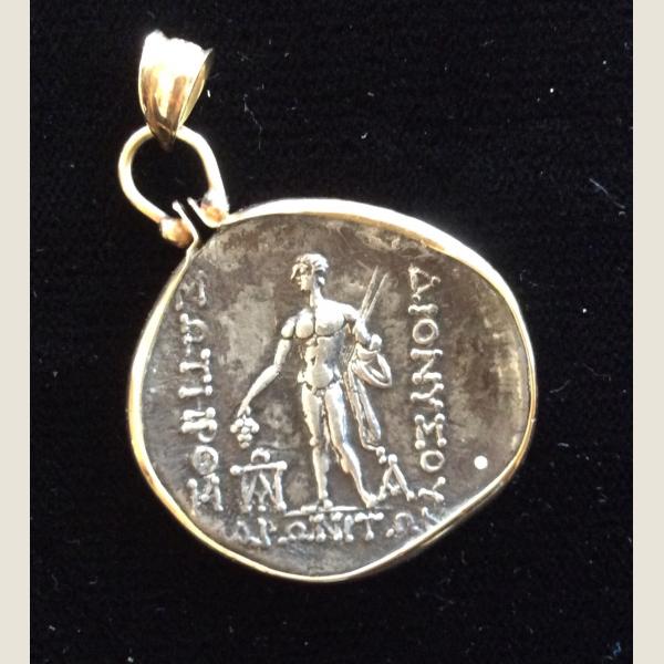 Ancient Greek Silver Tetradrachma Pendant