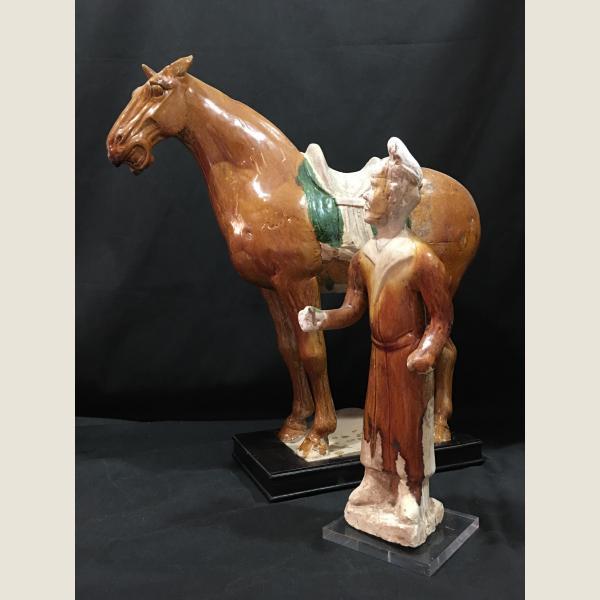 Ancient Chinese Tang Dynasty Glazed Horse