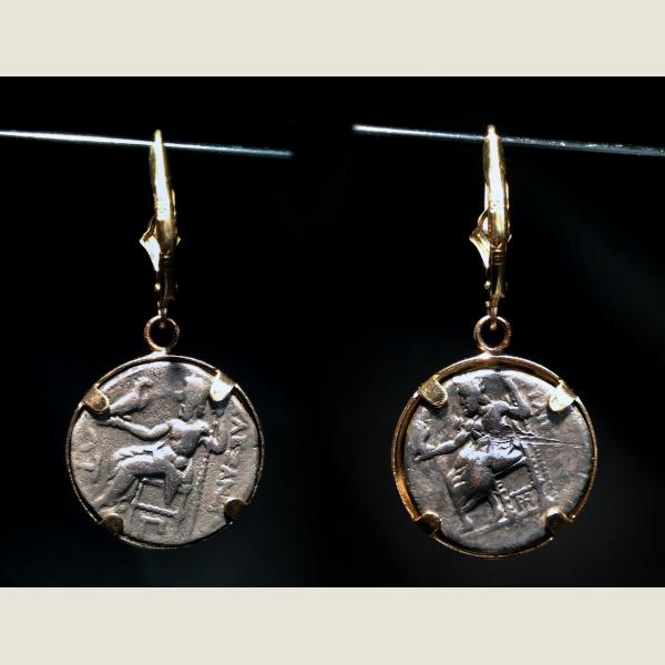 Ancient Greek Drachma Earrings