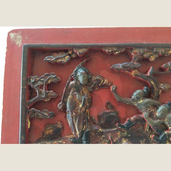 Vintage Chinese Wooden Panel