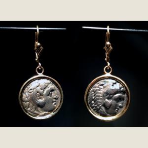 Click here to go to the Ancient Greek Drachma Earrings page