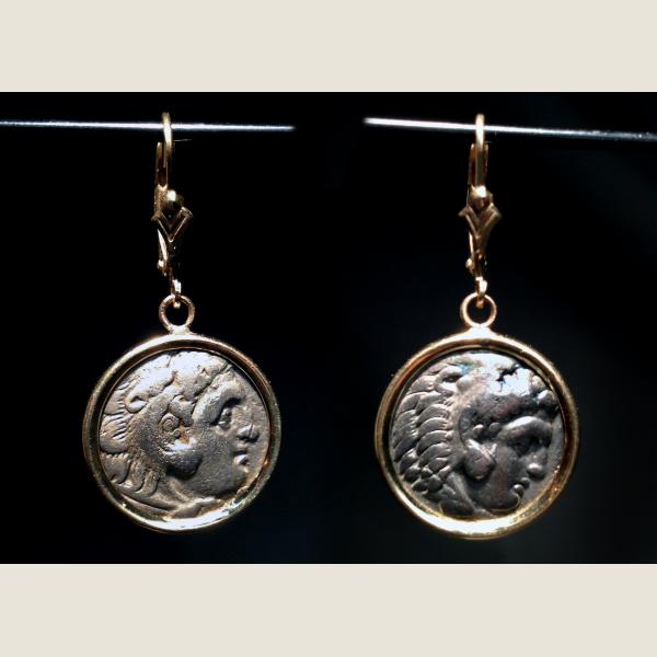 Ancient Greek Drachma Earrings