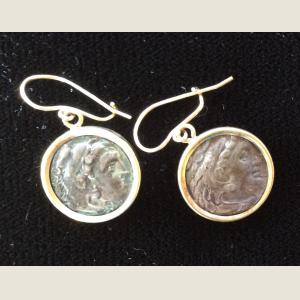 Click here to go to the Ancient Greek Silver Drachma Earrings page